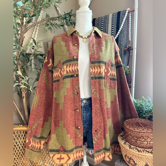 Vintage Orvis Tribal Southwestern Button Up Work Jacket - Picture 1 of 10